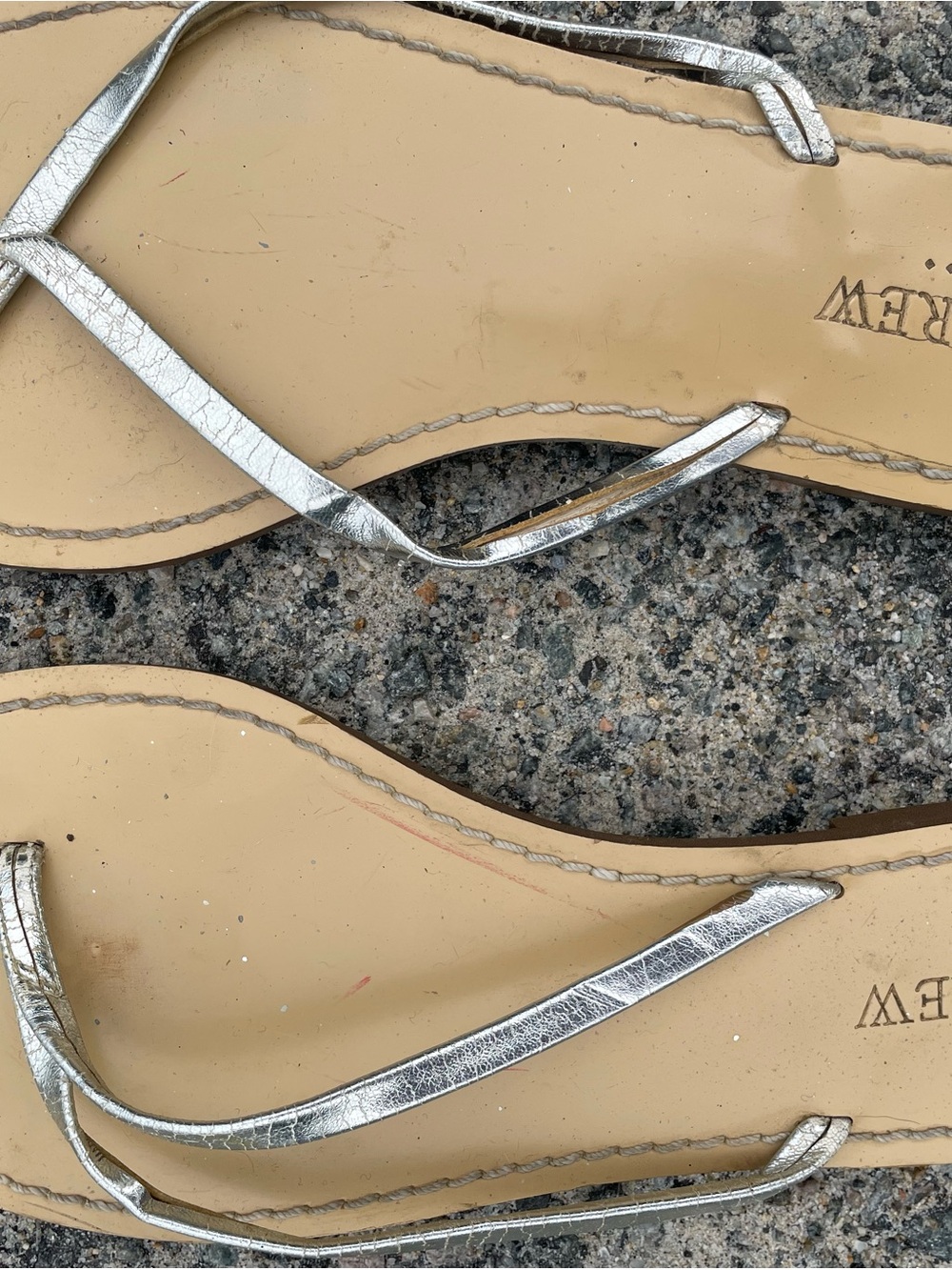 J. Crew Silver Strappy Sandals